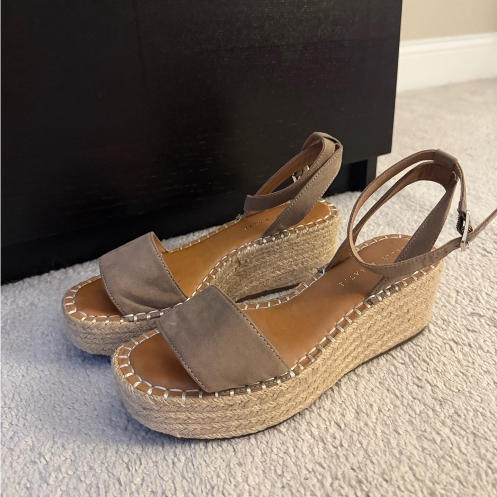 Brown Espadrille Platform Sandals